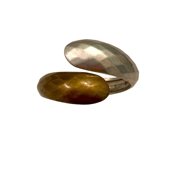 Nwt premier Designs Cali collection 2 tone spring hinge bracelet antique finish - Picture 2 of 6